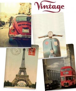 Next vintage τετράδιο δετό 17x25εκ. 4θεμ. 256σελ.