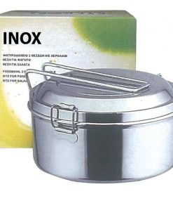 Φαγητοδοχείο inox-2 θέσεις - διάμετρο 14εκ.