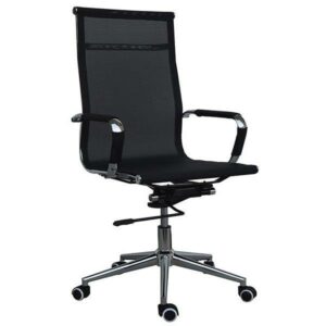 Καρέκλα διευθυντική τροχήλατη Nextdeco μαύρη 120x54x64εκ.