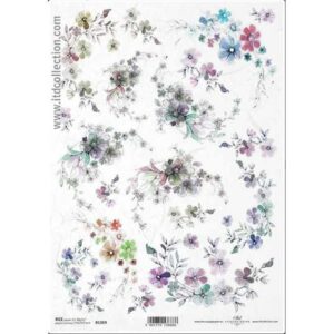 Ριζόχαρτο "Small flowers" 21x29εκ.   (ITD-R1369)