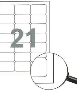 Fleks ετικέτ. αυτοκόλ. λευκές 63.5x38.1mm 21/φ 100φ Α4