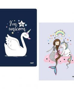 Next τετράδιο καρφίτσα Unicorns I 17x25εκ. 40φυλ.