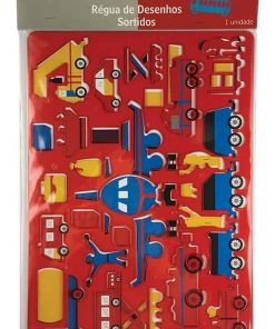 Στένσιλ πλαστικό "Μεταφορικά μέσα" 10,2×17,8εκ.