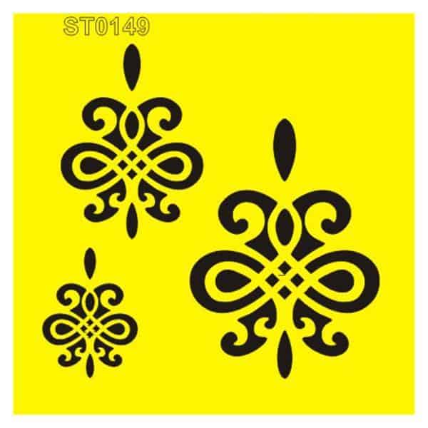 Στένσιλ πλαστικό "Μοτίβο 9" 16x16εκ. (ST0149)