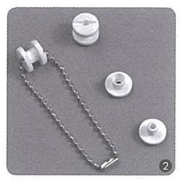 Βίδα λευκή με τρύπα μήκος 1εκ. (100τεμ)