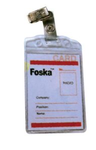 Καρτελάκια ονόματος κάθετα με κλιπ 11,8x7,4εκ. 100 τμχ.