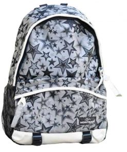 Montana τσάντα πλάτης εφηβική μαύρα αστέρια με 1 θήκη 38x28x13εκ.
