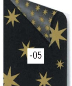 Rainbow χαρτόνι μαύρο με χρυσά αστέρια 50x70εκ.