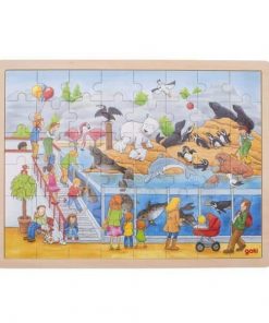 Goki παζλ ξύλινο "Ζωολογικός κήπος" 30x40εκ. 48 τεμαχίων
