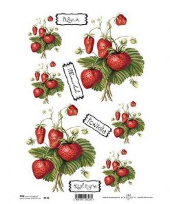 Ριζόχαρτο "strawberries" 21x29εκ.   (ITD-R126)
