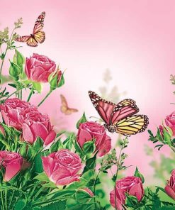 Χαρτοπετσέτες 20τεμ. "τριαντάφυλλα-πεταλούδες" 33x33εκ. (SD WI 003501)