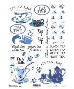 Ριζόχαρτο "tea blue" 21x29εκ.   (ITD-R413)