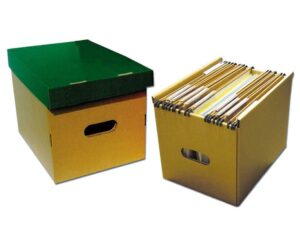 Νext κουτί κρεμαστων φακέλων καφέ πράσινο Υ25x25x34εκ.