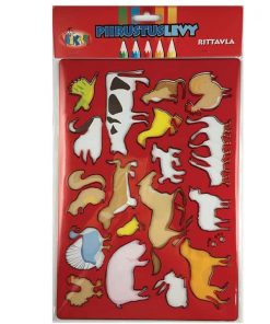 Στένσιλ πλαστικό "Ζώα της ζούγκλας" 17,7x10,4 εκ.