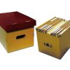 Next κουτί κρεμαστων φακέλων καφέ μπορντώ Υ25x25x34εκ.