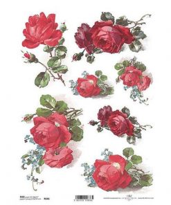 Ριζόχαρτο "red roses" 21x29εκ.   (ITD-R646)