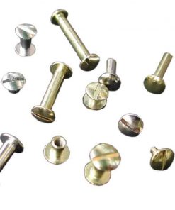 Βίδες χρυσές αρσενικές/θηλυκές για μενού 12χιλ. (100 ζεύγη)