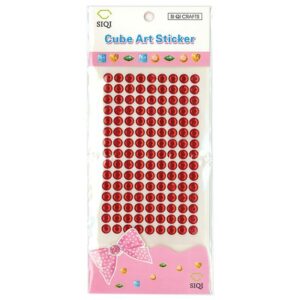 Στρας Ø8mm αυτοκόλλητα κόκκινα 135τεμ/blister