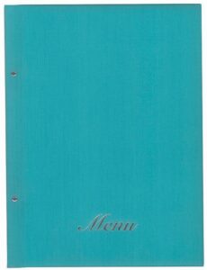 Next μενού εστιατορίου fabric γαλάζιο 24x32εκ. με 10 ζελατίνες και βίδες