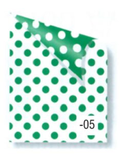 Rainbow χαρτόνι πουά λευκό-πράσινο 2 όψεων 50x70εκ.