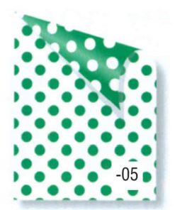 Rainbow χαρτόνι πουά λευκό-πράσινο 2 όψεων 50x70εκ.