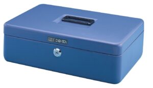 Χρηματοκιβώτιο μεταλλικό μπλε Υ7.5x30,5x23εκ.