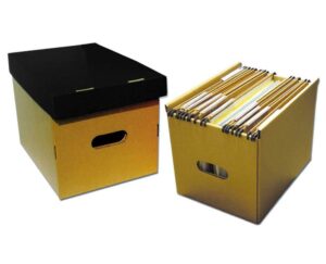 Νext κουτί κρεμαστων φακέλων καφέ μαύρο Υ25x25x34εκ.