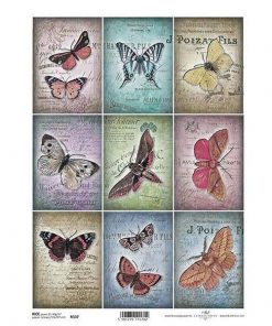 Ριζόχαρτο "butterlfies" 21x29εκ.   (ITD-R537)