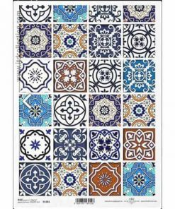 Ριζόχαρτο "Vintage-colourful tiles" 21x29εκ.   (ITD-R1381)