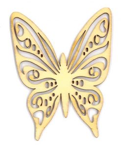 Πεταλούδα ξύλινη 8.6x6.7x0,3εκ.