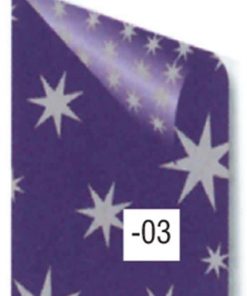 Rainbow χαρτόνι μωβ με ασημί αστέρια 50x70εκ.