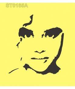 Στένσιλ πλαστικό "woman 's face" 16x16εκ.  (ST0165A)