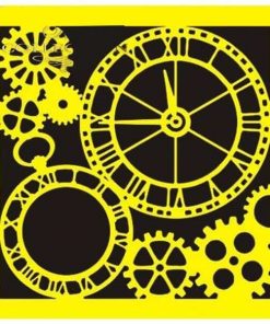 Στένσιλ πλαστικό "Ρολόι" 16x16εκ. (ST0071B)