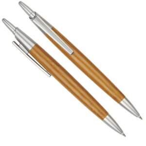 Στυλό ξύλινο baboo με μεταλλικά μέρη και κλιπ. Δυνατότητα εκτύπωσης