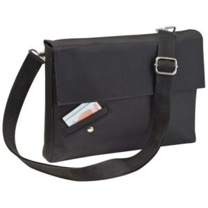 Τσάντα ταχυδρόμου μαύρη 26x22x4εκ.