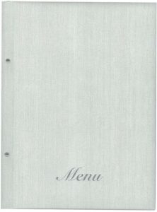 Next μενού εστιατορίου fabric λευκό  με 10 ζελατίνες και βίδες 24x32εκ.