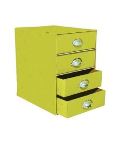 Next συρταριέρα 4 συρτάρια classic κίτρινη Α4 Υ36x24x33εκ.