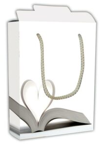 Next χάρτινη τσάντα κουτί Καρδιά βιβλίο Υ22x16,5x6,5εκ. Δυνατότητα εκτύπωσης