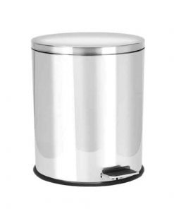 Κάδος απορριμάτων inox με πεντάλ 12l. Y38εκ. Ø24,5εκ.