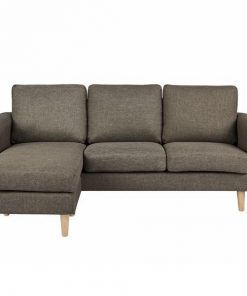 Καναπές γωνιακός Nextdeco Flex καφέ Υ83x197x137εκ