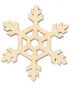 Στολίδι νιφάδα εξάγωνο σημύδα 75x3χιλ.