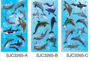 Αυτοκόλλητα "Δελφίνια" κοκτέηλ 3 σχέδια