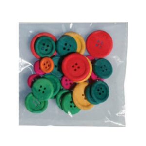 Διακοσμητικά κουμπιά χρωματ. ξύλινα 30τεμ,Ø 22mm,Ø 18mm,Ø 7mm