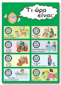 Next εκπαιδευτική αφίσα "Τι ώρα είναι;" 50x70εκ.