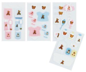 Αυτοκόλλητα υφασμάτινα "Baby" κοκτέηλ 4 σχέδια