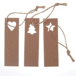 Ετικέτες δώρων χάρτινες 3 σχέδια 10x3εκ.