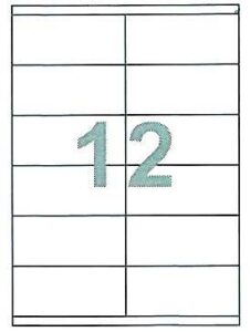 Fleks ετικέτ. αυτοκόλ. λευκές 105x48mm 12/φ 100φ Α4