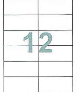 Fleks ετικέτ. αυτοκόλ. λευκές 105x48mm 12/φ 100φ Α4