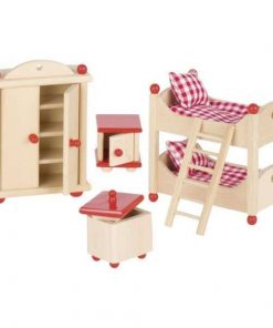 Goki σετ παιδικό υπνοδωμάτιο ξύλινο 5 τεμαχίων για κουκλόσπιτο