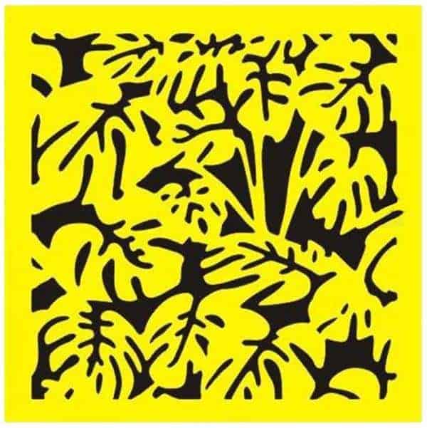 Στένσιλ πλαστικό "Φύλλα" 16x16εκ. (ST0125)